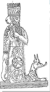 Representación del dios sumerio-babilonio Marduk (Fernández Rodríguez, 2017).